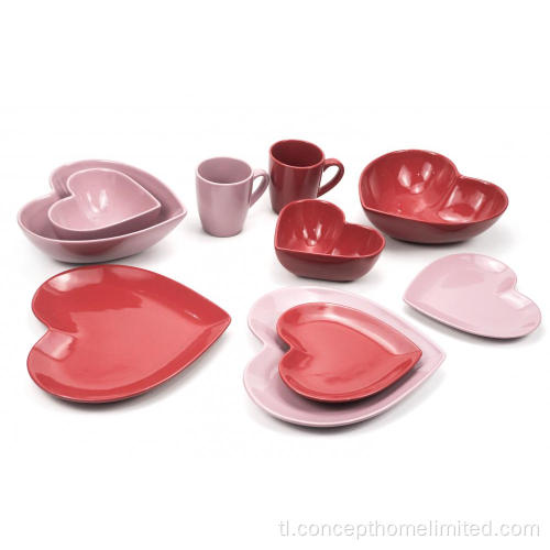 Stoneware Dinner Set - Valentine